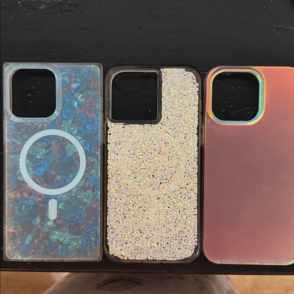Trio of Stylish Phone Cases with Unique Designs